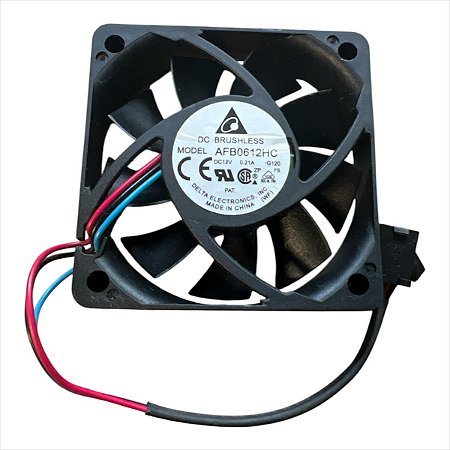 Cooler 60x60x13mm Dc12v 0.21a  Afb0612hc 3 Fios 45200rpm
