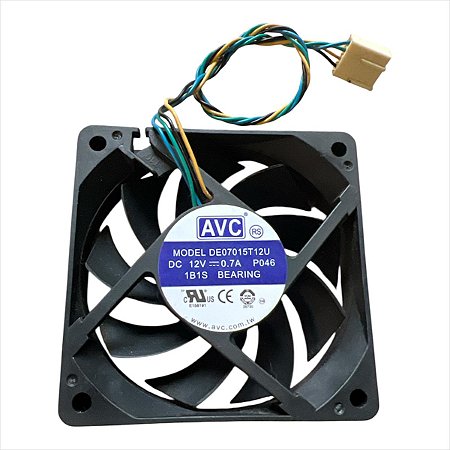 Cooler 70x70x15mm 12v 0.7a 5000rpm De07015t12u 3 Fios