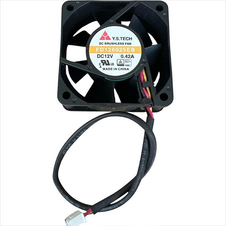 Cooler 60x60x25mm Dc12v 0.42a  Fd126025eb Y.s.tech 3 Fios