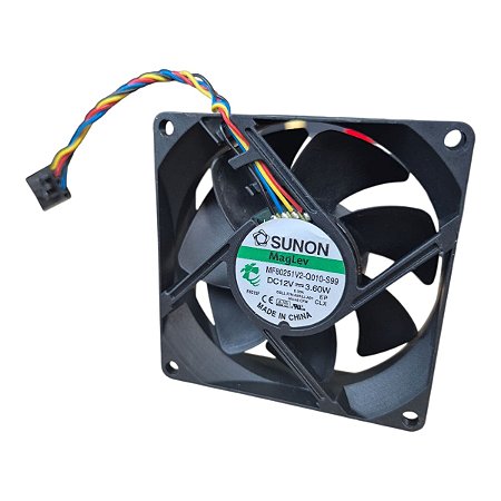 Cooler 80x80x25mm Dc12v Mf80251v2-q010-s99 Dc12v 3.60w 4  Fios