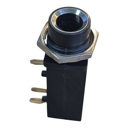 Plug P10 Femea 6.35mm Mono 3 Pinos Solda Placa