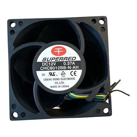 Cooler 80x80x38mm 12v 0,371a Chc8012bb-n-ah 4 Fios