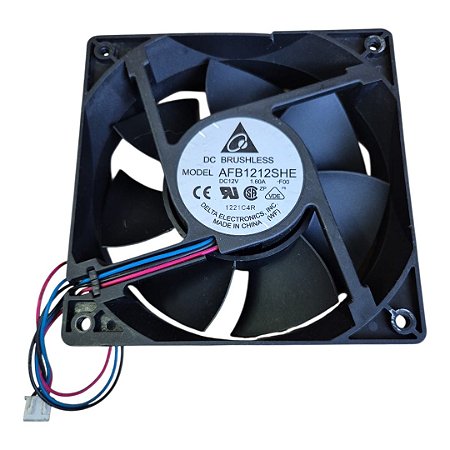 Cooler 120x120x38mm Dc12v 1.60a 4100rpm Afb1212she 3 Fios 190,48cfm
