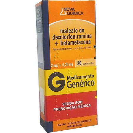 DEXCLORF+BETAMET G* 2/0,25MG 20CPR