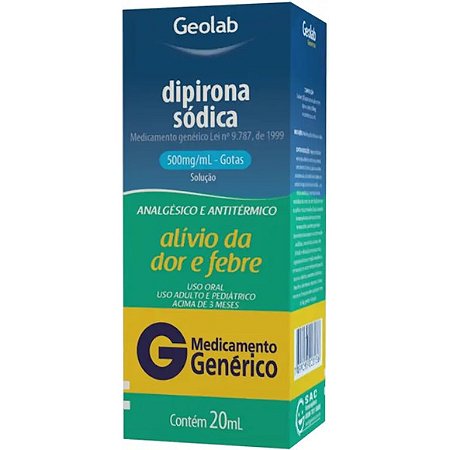 DIPIRONA SODICA G* GTS 500MG 20ML