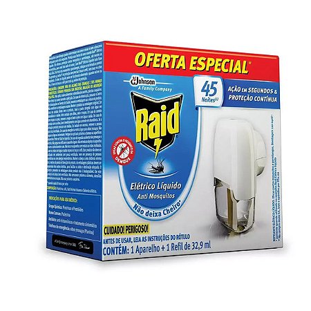 INSET RAID 45NOITES APARELH+REFIL 32,9ML