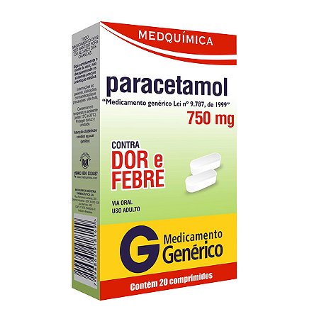 PARACETAMOL G*  750M G 20CPR