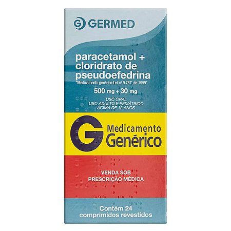 PARACETAMOL+PSDEFED G*  500/30MG 24CPR