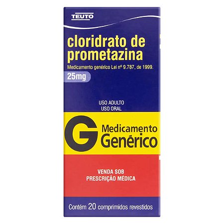 PROMETAZINA CL G*  2 5MG 20CPR