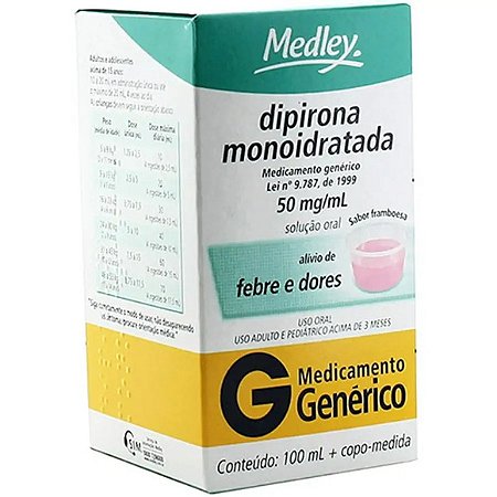 DIPIRONA SODICA G* SOL 50MG 100ML