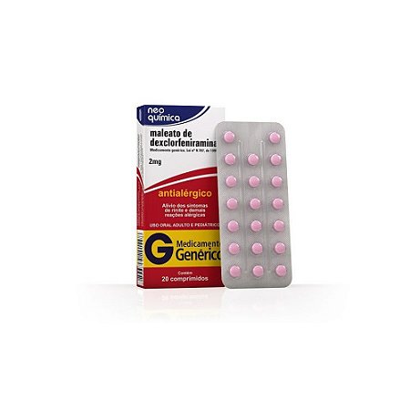 DEXCLORFENIRAMINA G* 2MG 20CPR