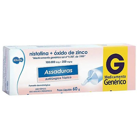 NISTATINA+OXIDO ZINC O G*  PDA 60G