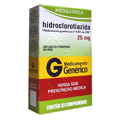 HIDROCLOROTIAZIDA G* 25MG 30CPR