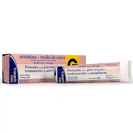 NISTATINA+OXIDO ZINC O G*  PDA 60G