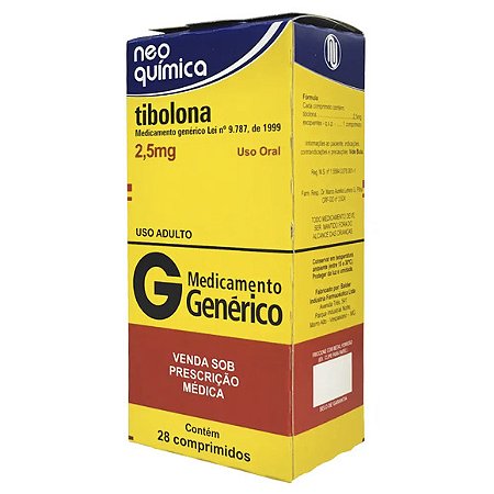 TIBOLONA 2,5 MG C/ 2 8 CPR NEO QUIMICA