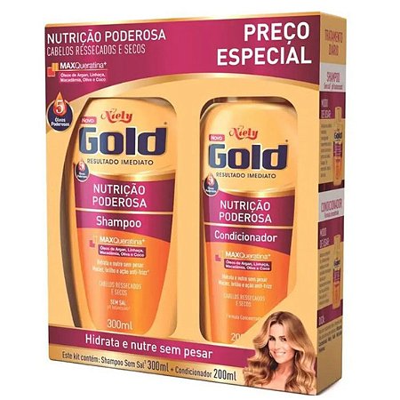 SHA NIELY GOLD KIT+C OND NUTRICAO PODEROS