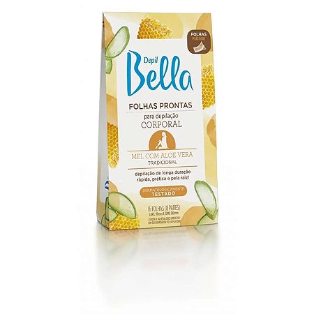 DEPIL BELLA FOLHA CO RP 8PAR MEL ALOE