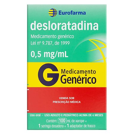 DESLORATADINA 0,5MG  XPE100ML EUR-GENERIC
