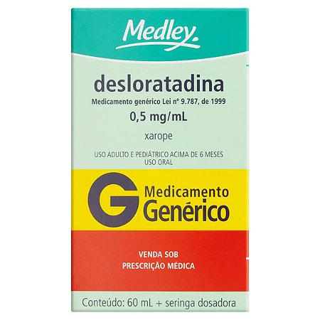 DESLORATADINA G*  XP E 0,5MG  60ML