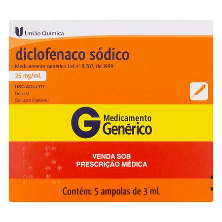 DICLOFENACO 25MG/ML  INJ CX 5AMP X 3ML (7