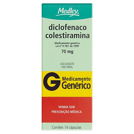 DICLOFENACO COLESTIR G*  70MG 14CAP