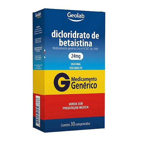 DICLOR BETAISTINA 24 MG C/30 COMP GEO-GEN