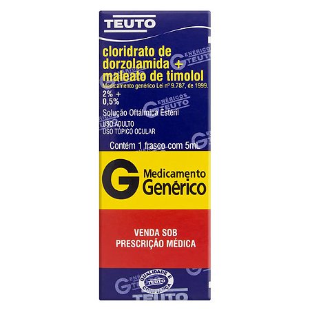 DORZOLAMIDA+TIMOLOL G*  OFT 20/5MG 5ML