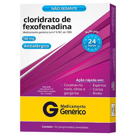 FEXOFENADINA G*  180 MG 10CPR