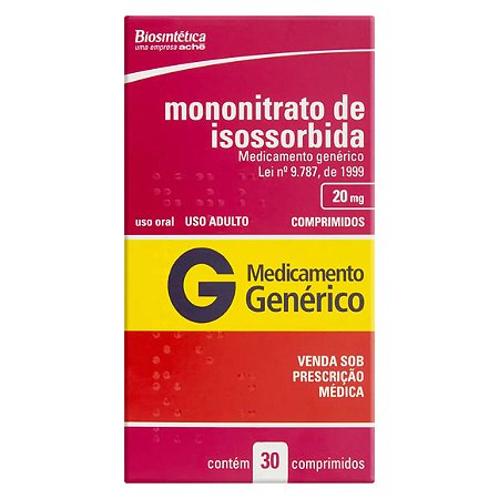 ISOSSORBIDA MONO G* 20MG 30CPR