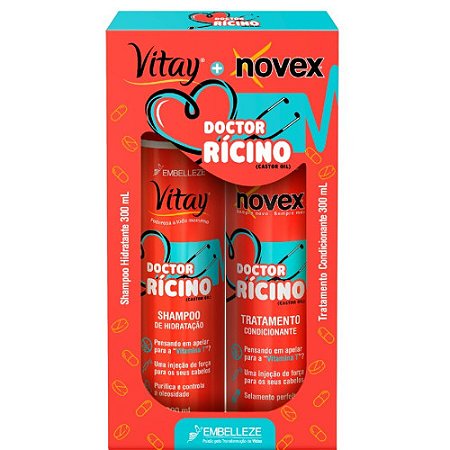 KIT SH NOVEX DOCTOS  RICINO + COND 300ML