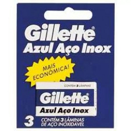 LAMINA GILLETTE AZUL INOX 3UN