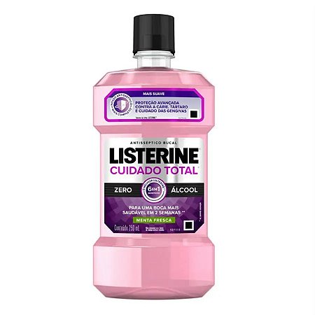 LISTERINE  250ML ZER O CUID TOTAL MEN FRE