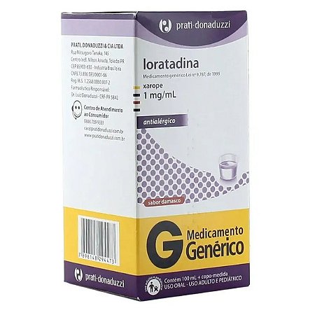 LORATADINA G*  XPE 1 MG 100ML