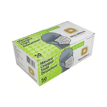 MASCARA DESC.TRIPLA  C/ ELASTICO BRANCA C