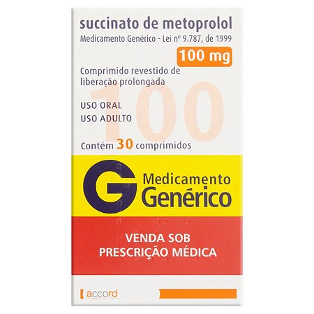 METOPROLOL SUC XR 10 0MG 30 CPR NEO QUIMI