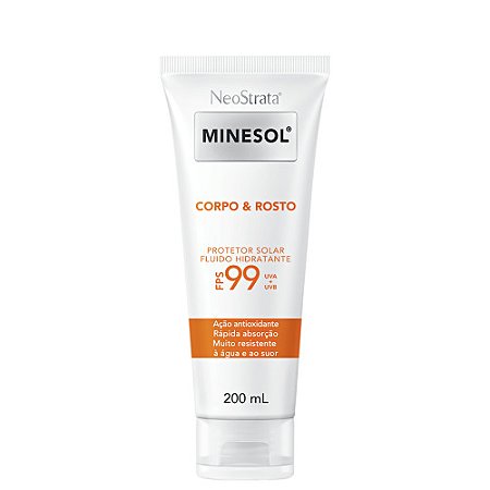 MINESOL ROSTO CORPO FLUIDO 200ML FPS 99