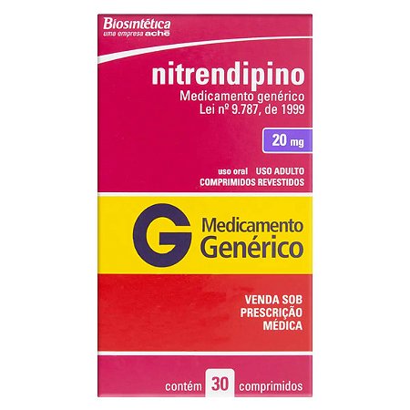 NITRENDIPINO G*  20M G 30CPR