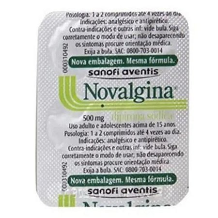NOVALGINA  ENV 500MG  4CPR