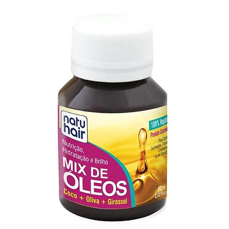 OLEO CAP 060ML NATU  HAIR MIX DE OLEOS
