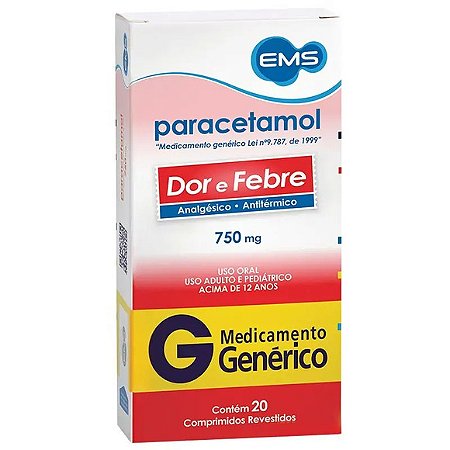 PARACETAMOL G*  750M G 20CPR