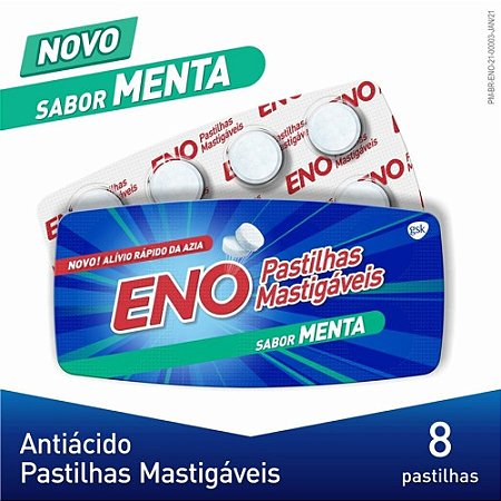 PASTILHAS MASTIGAVEIS ENO MENTA 8 UNIDADES