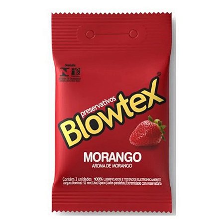 PRESERVATIVO BLOWTEX  C/3 SABOR MORANGO