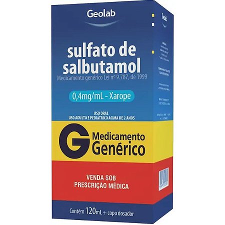 SALBUTAMOL SULF G* XPE 0,4MG 120ML