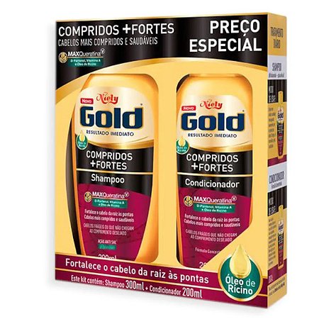 SHA NIELY GOLD KIT+C OND COMPRIDOS+FORTES