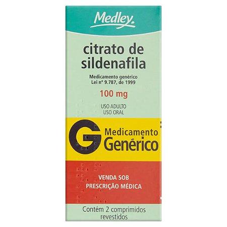 SILDENAFILA G*  100M G 2CPR