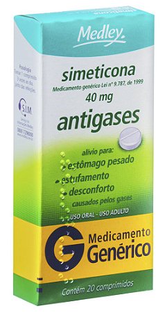 SIMETICONA 40MG C/20  COMP-OUTROS