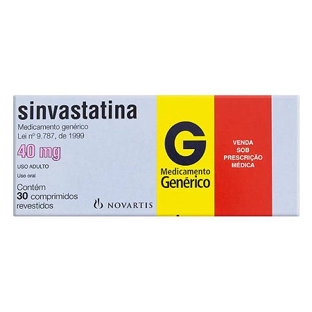 SINVASTATINA 40 MG 3 0 CP G NVT SANDOZ .