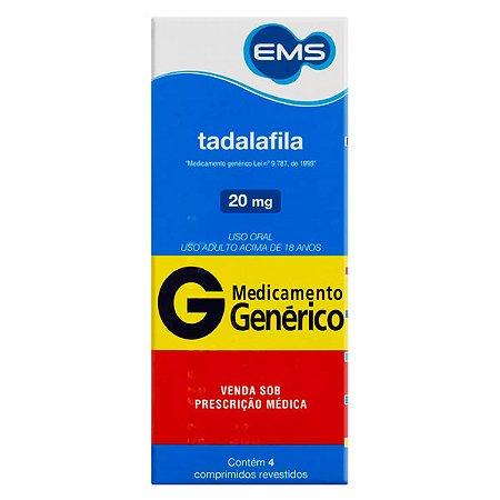 TADALAFILA GEN 20MG  4CPR EMS GENERICOS