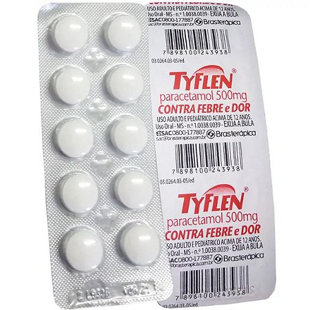 TYFLEN 500MG  ENV 10 CPR