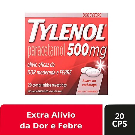 TYLENOL 500MG 20CPR